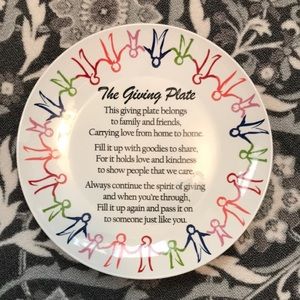 The giving plate platter dish serving plate